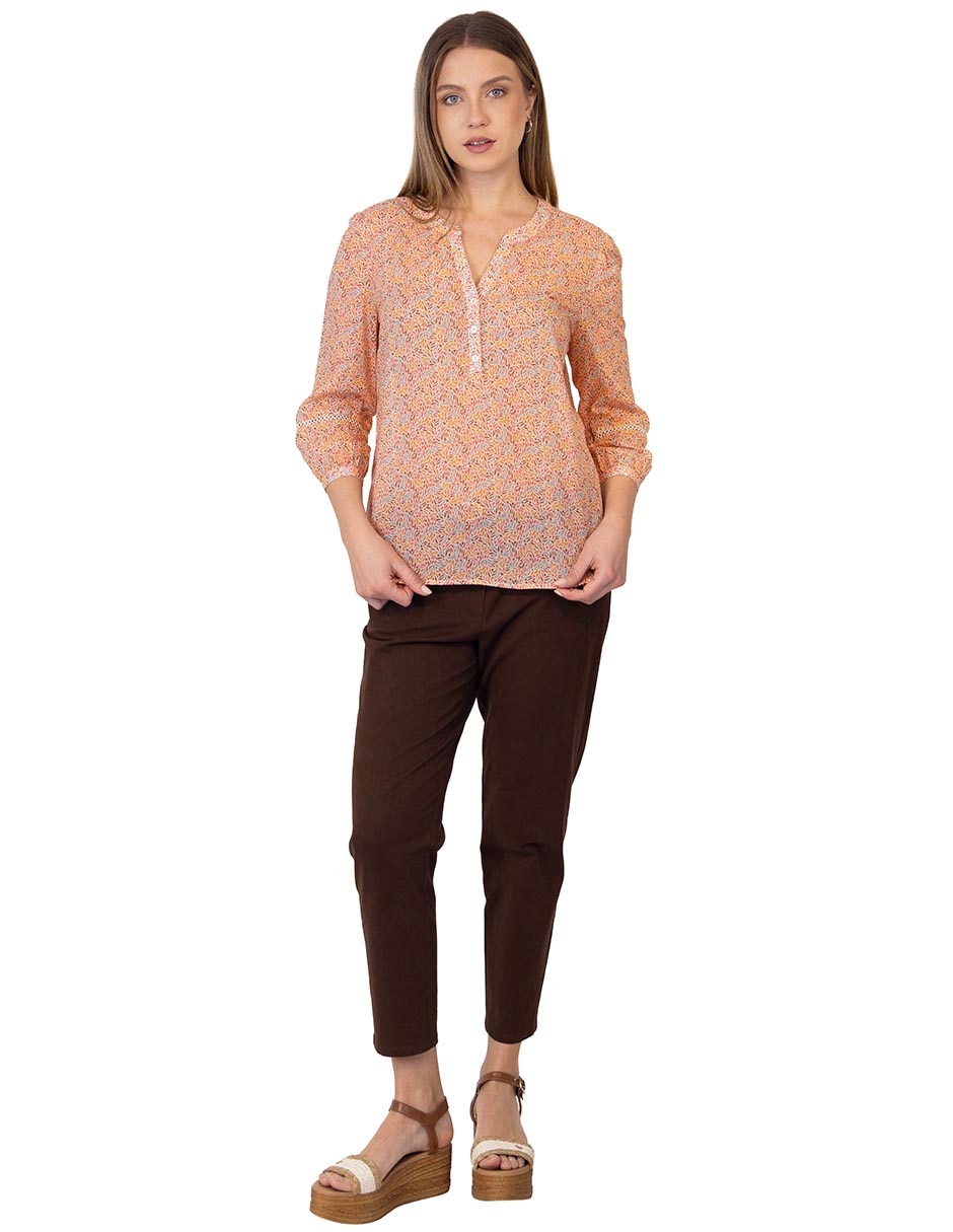 Blusa Ferrioni Rosana manga 3/4 para mujer